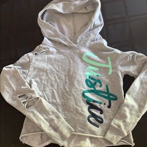 Justice crop sweatshirt